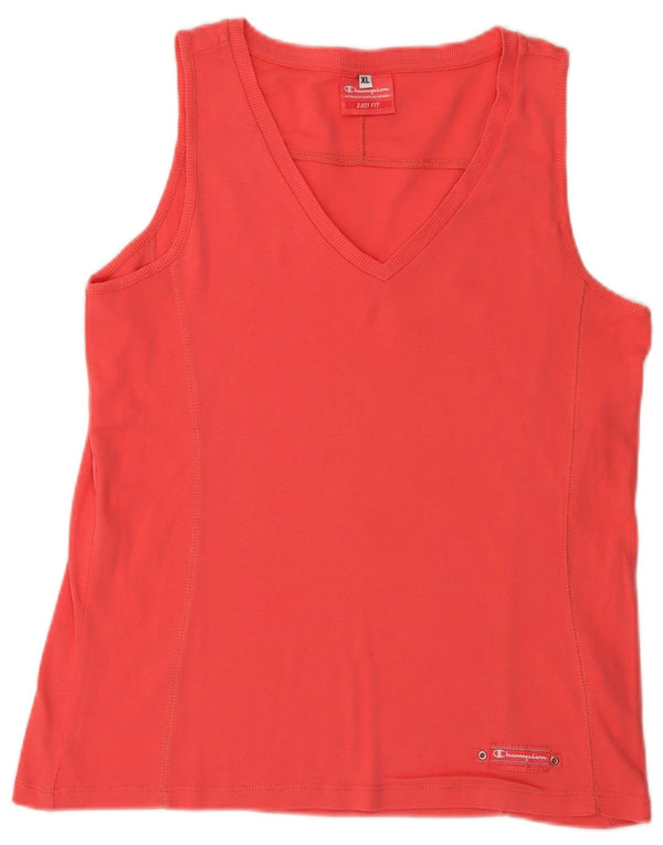 Champion Womens Easy Fit Vest Top UK 18 XL Red Cotton