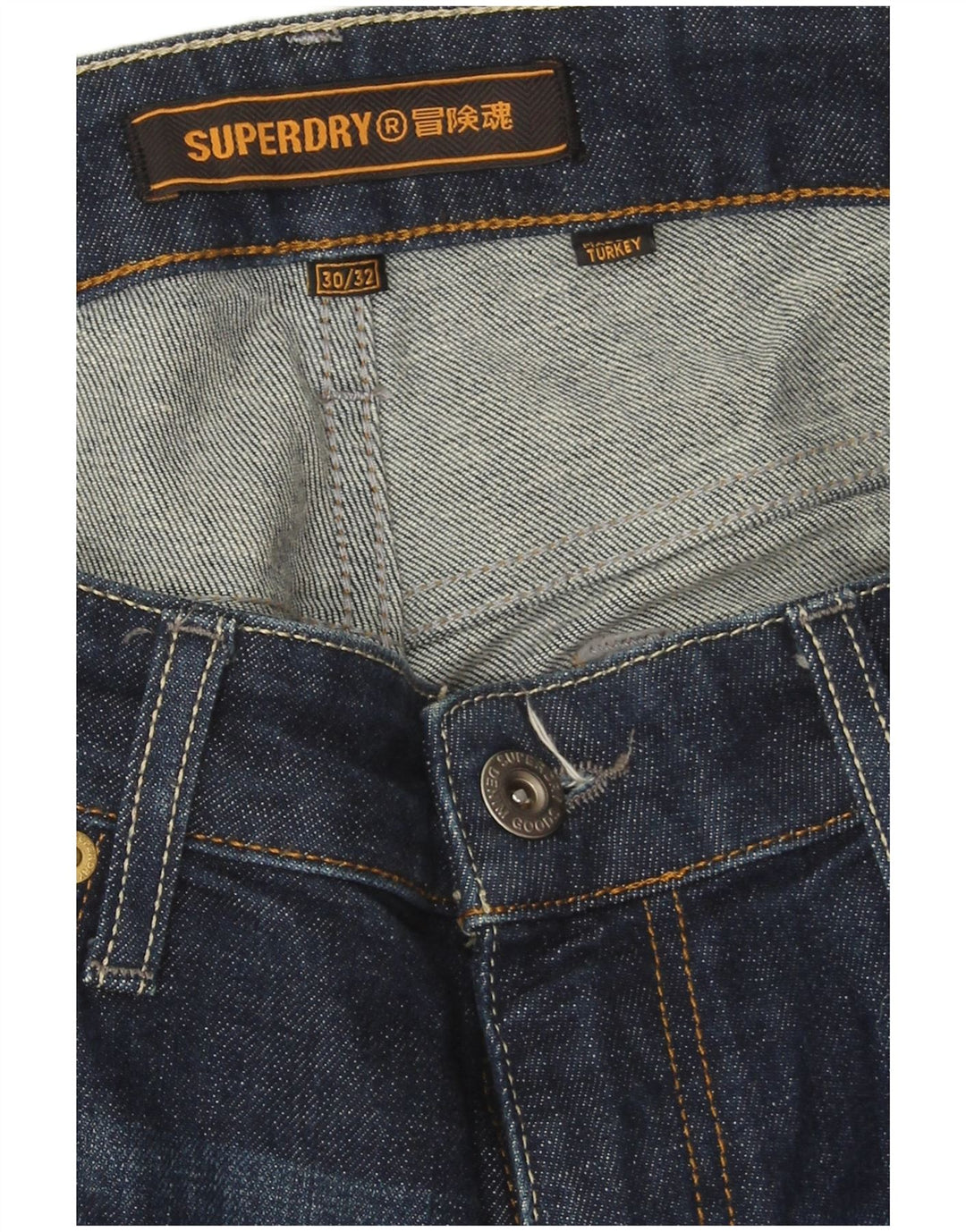 Мужские узкие джинсы Superdry W30 L32, синий хлопок