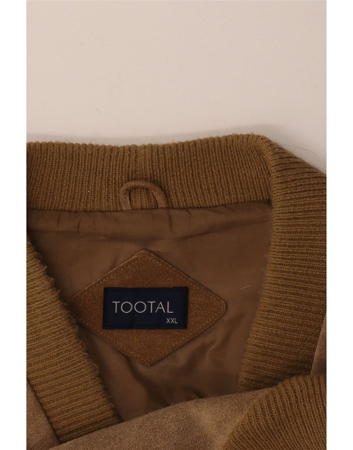 Винтажный мужской кардиган-свитер 2XL бежевый