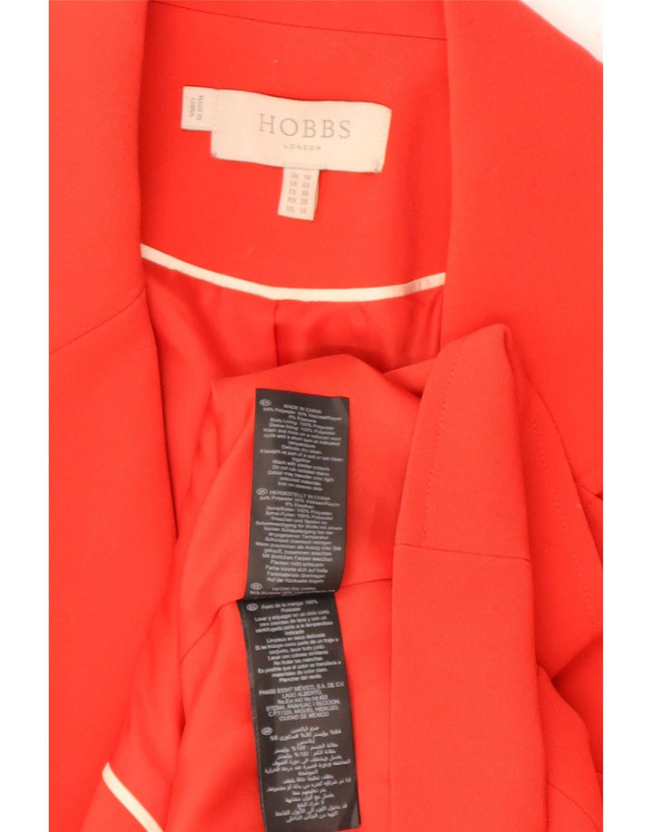 Женский пиджак Hobbs на 1 пуговице, Великобритания, 18 XL, красный полиэстер