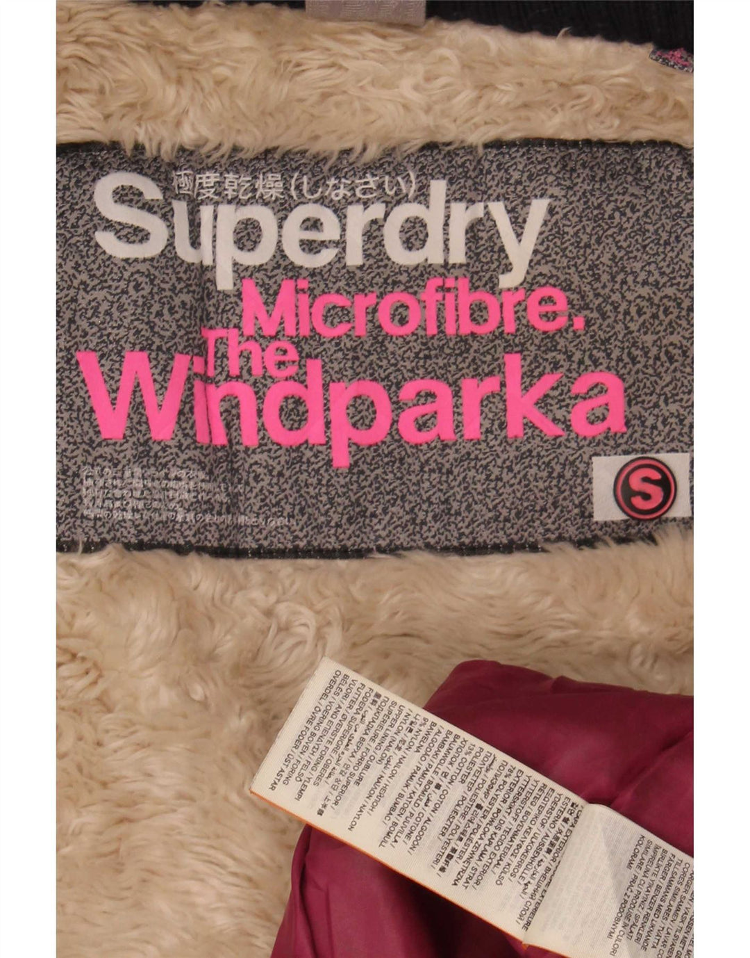 Женская парка из шерпы с капюшоном Superdry UK 10, маленькая, темно-синяя, полиэстер