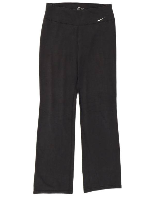 Женские спортивные брюки Nike Dri Fit UK 12, средние черные хлопковые брюки