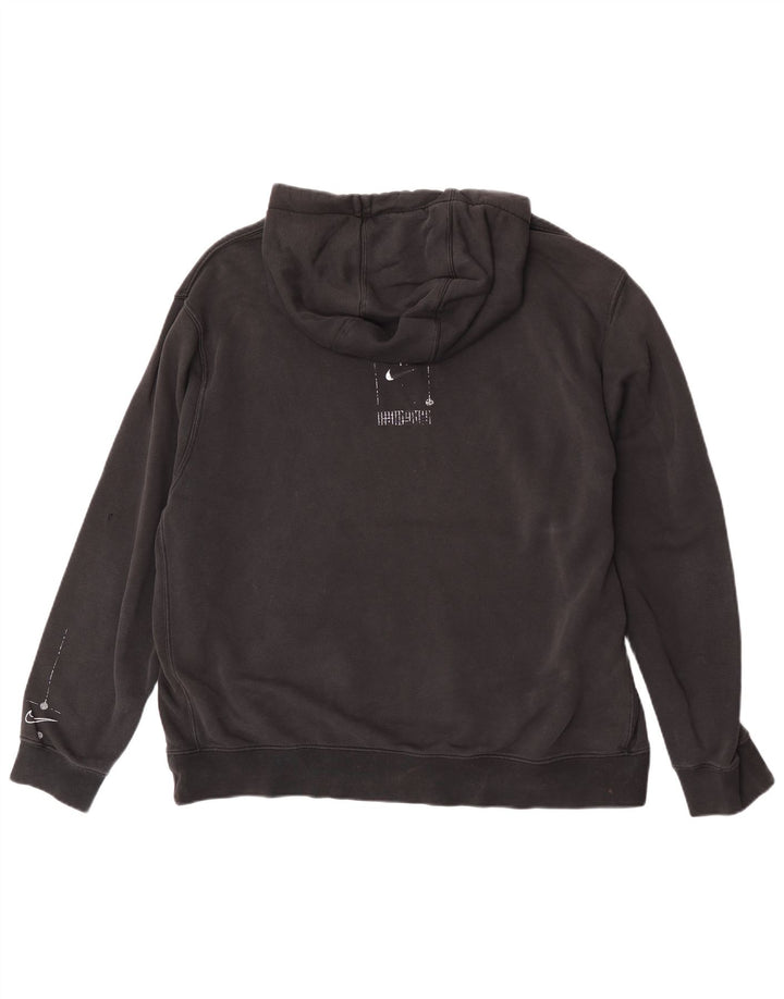 Мужская толстовка с капюшоном с рисунком Nike XL, черный хлопок