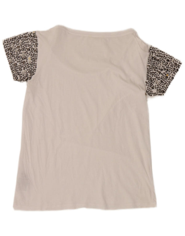 Женская футболка Guess Top UK 8, маленькая, белый хлопок