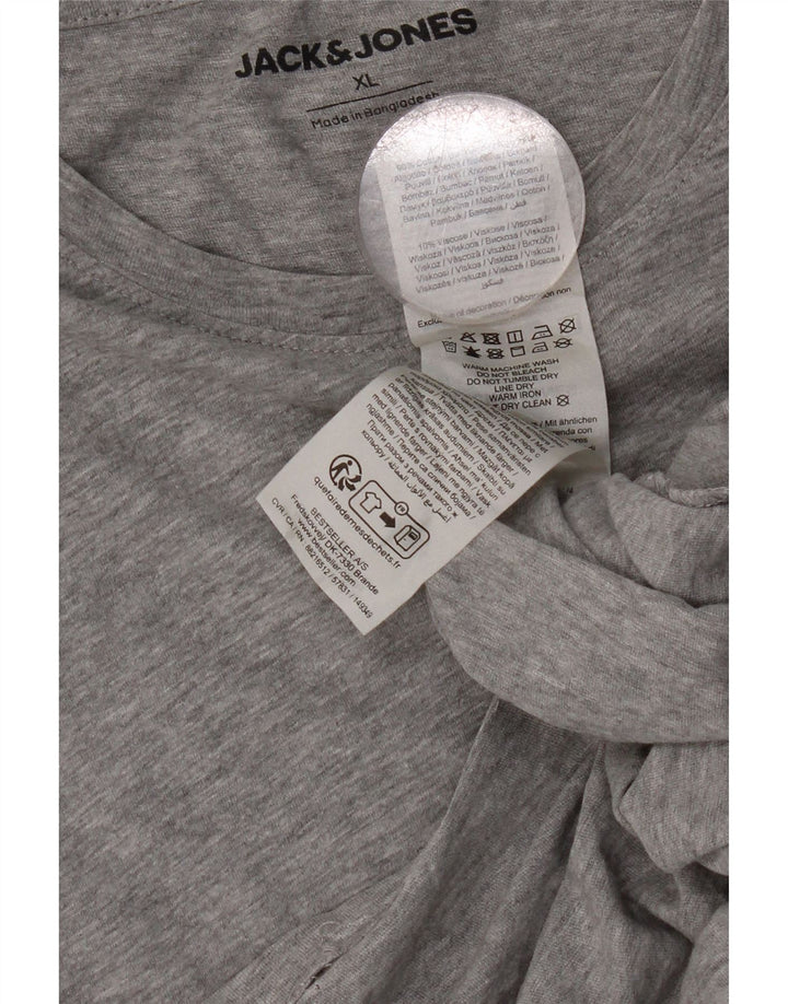 Мужская футболка Jack & Jones Top XL, серый хлопок