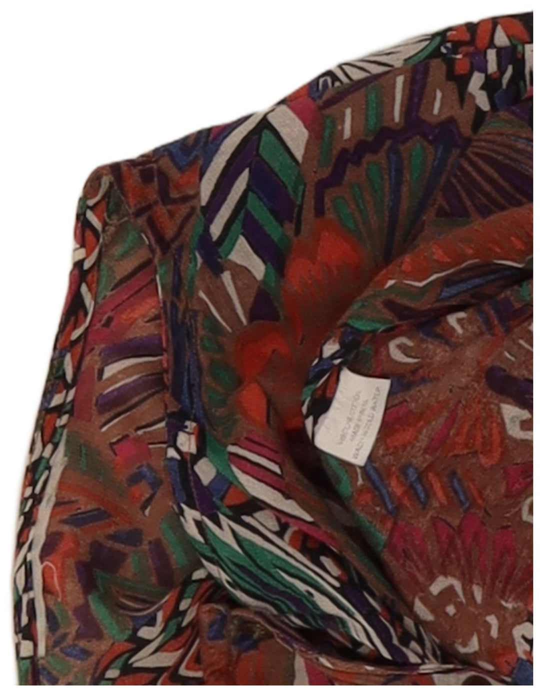 Винтажная женская блузка-рубашка с абстрактным узором, Великобритания, 14 больших разноцветных цветов