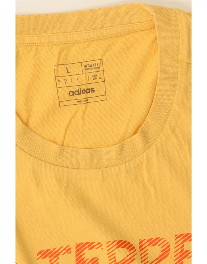 Мужская футболка с рисунком ADIDAS Terrex Regular Fit, большая, желтая