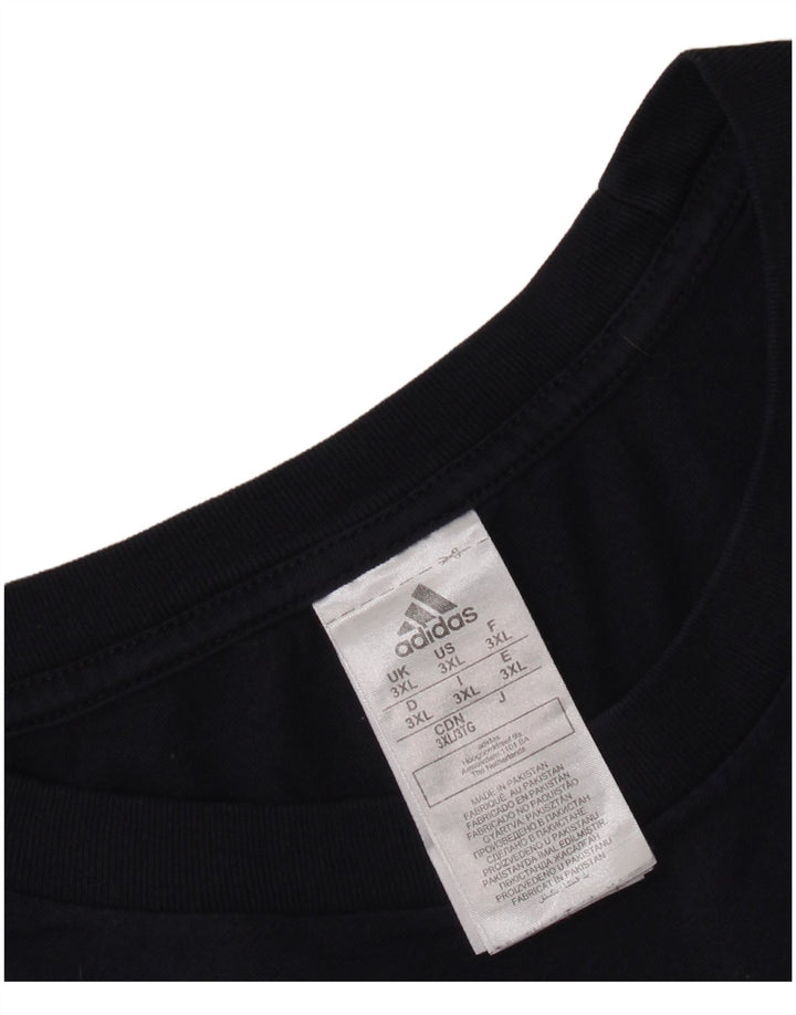 ADIDAS Мужская футболка с рисунком Top 3XL Темно-синий хлопок