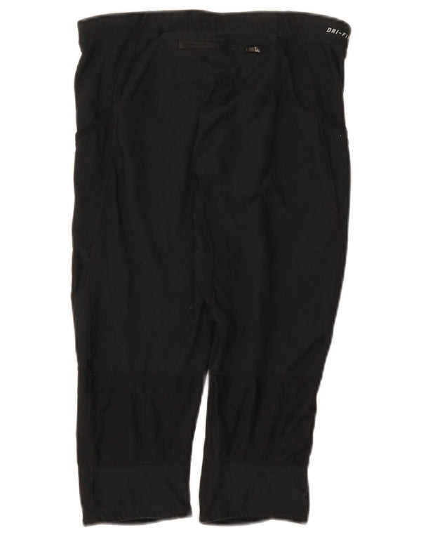 Женские леггинсы-капри Nike Dri Fit UK 12, средний черный, полиэстер