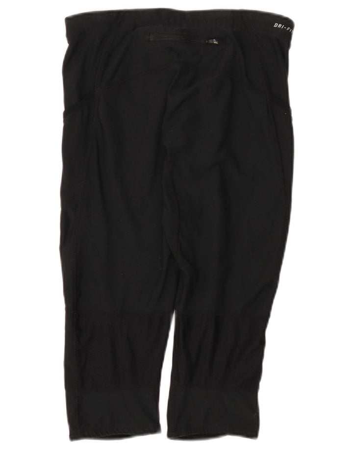 Женские леггинсы-капри Nike Dri Fit UK 12, средний черный, полиэстер