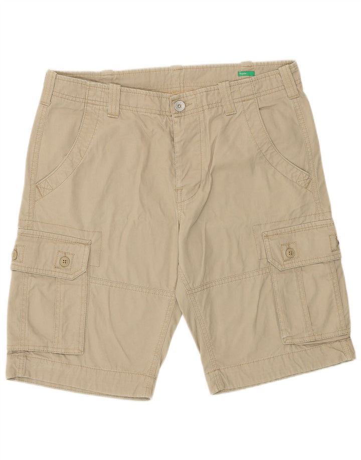Мужские шорты карго Benetton IT 48 Medium W32 Бежевые, хлопок