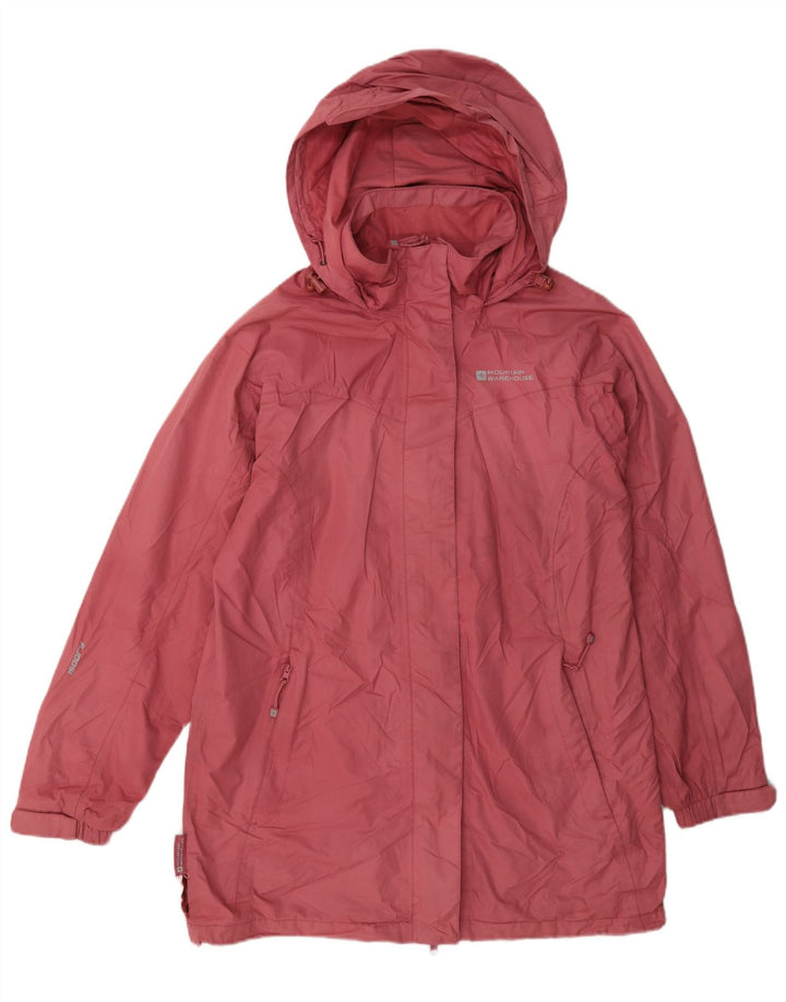 Женский плащ с капюшоном Mountain Warehouse UK 14, большой розовый полиэстер