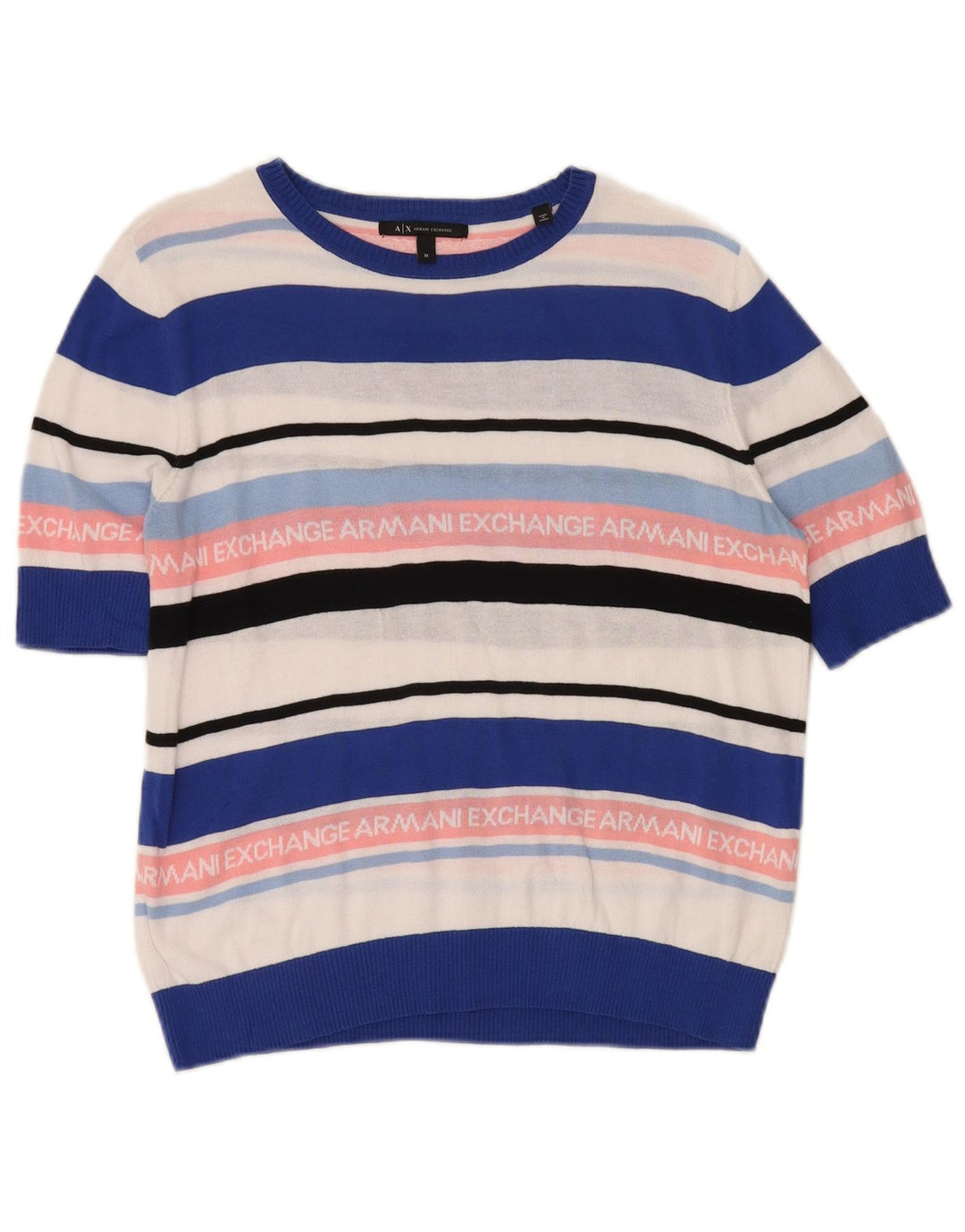 Женский джемпер с вырезом «лодочка» Armani Exchange UK 14 Medium Multic