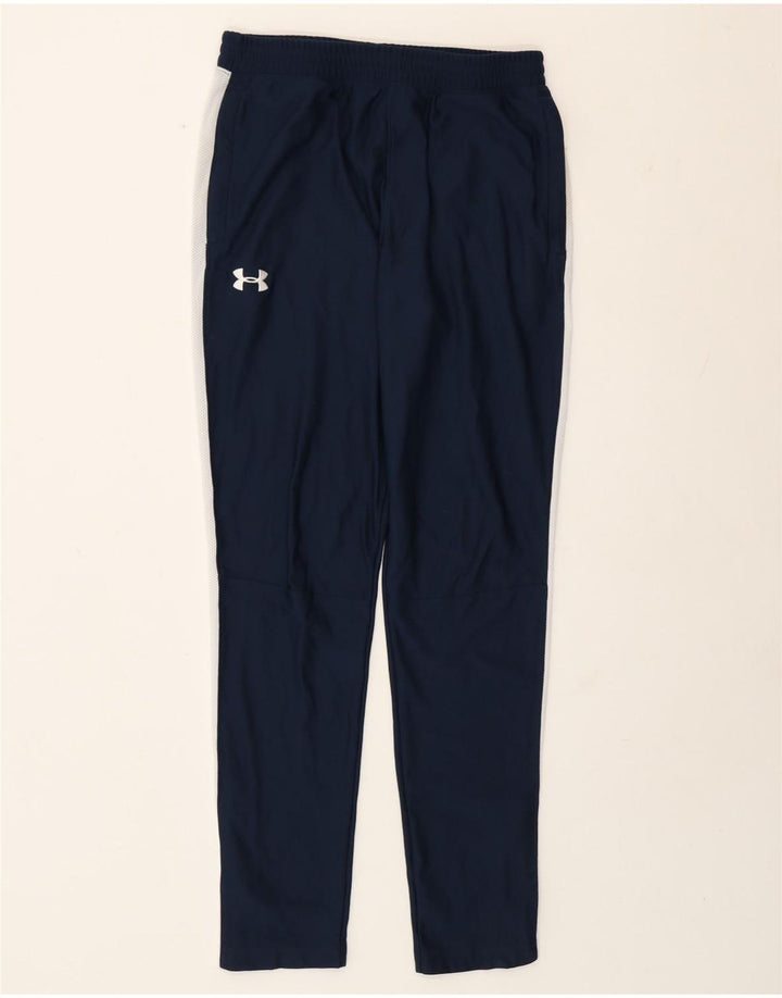 Мужские спортивные брюки Under Armour среднего размера, темно-синие, полиэстер с цветными блоками