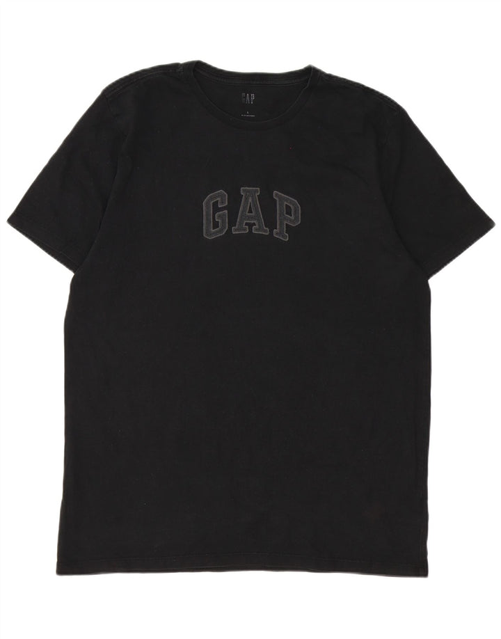 Мужская футболка с рисунком Gap, большая черная хлопковая футболка