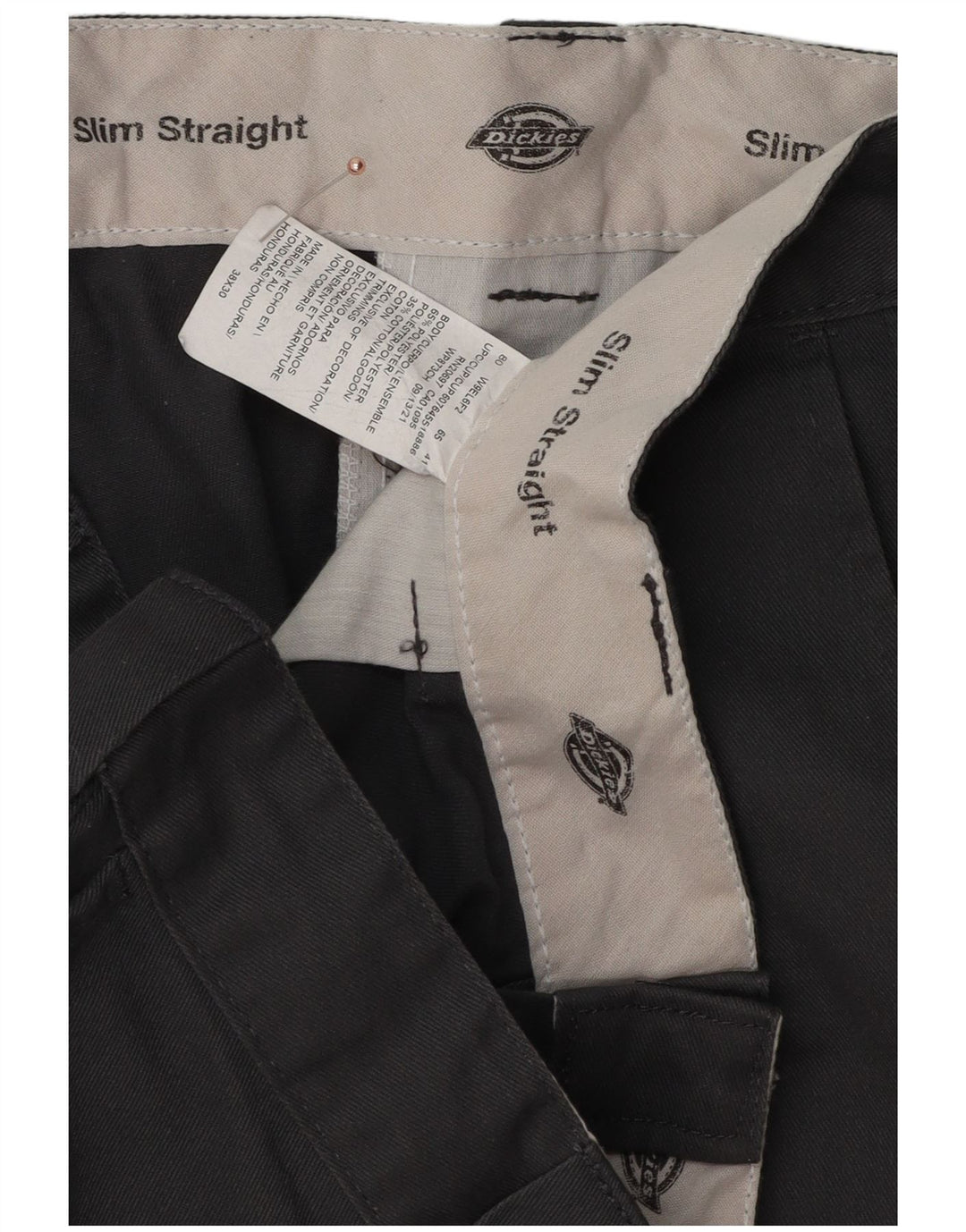 Мужские узкие прямые брюки-чиносы Dickies W38 L30, серый полиэстер