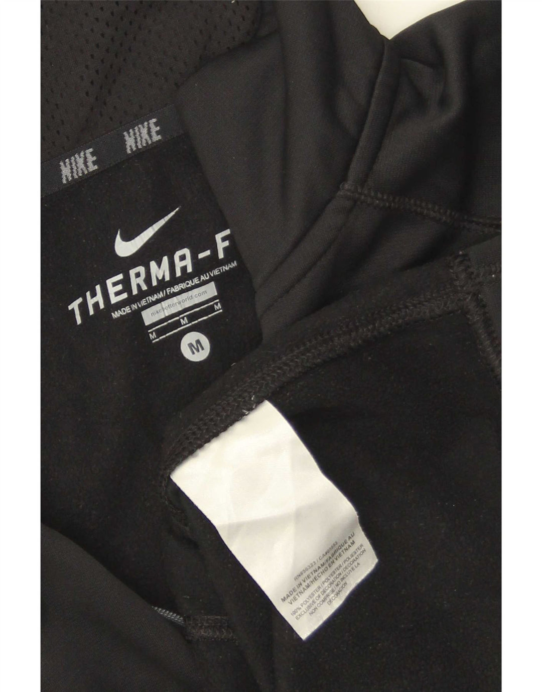 Мужской спортивный костюм-пуловер Nike Therma-Fit среднего черного цвета с цветными блоками