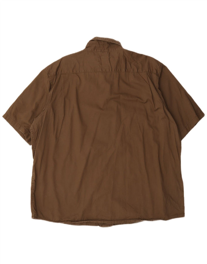 Мужская рубашка Wrangler с коротким рукавом 2XL, цвет хаки, хлопок