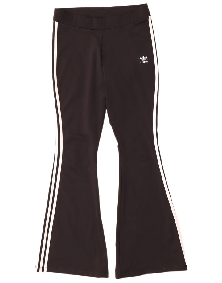 Женские леггинсы Adidas Flare UK 16, большой черный полиэстер