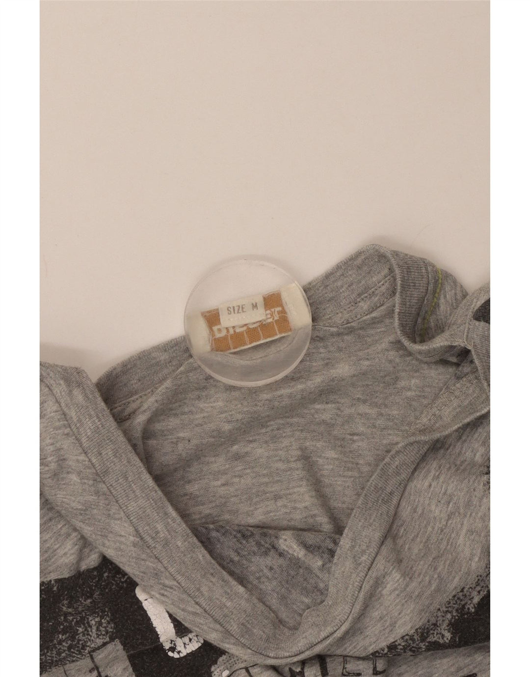 Женская футболка с рисунком Diesel Top UK 12 Medium Grey Flecked