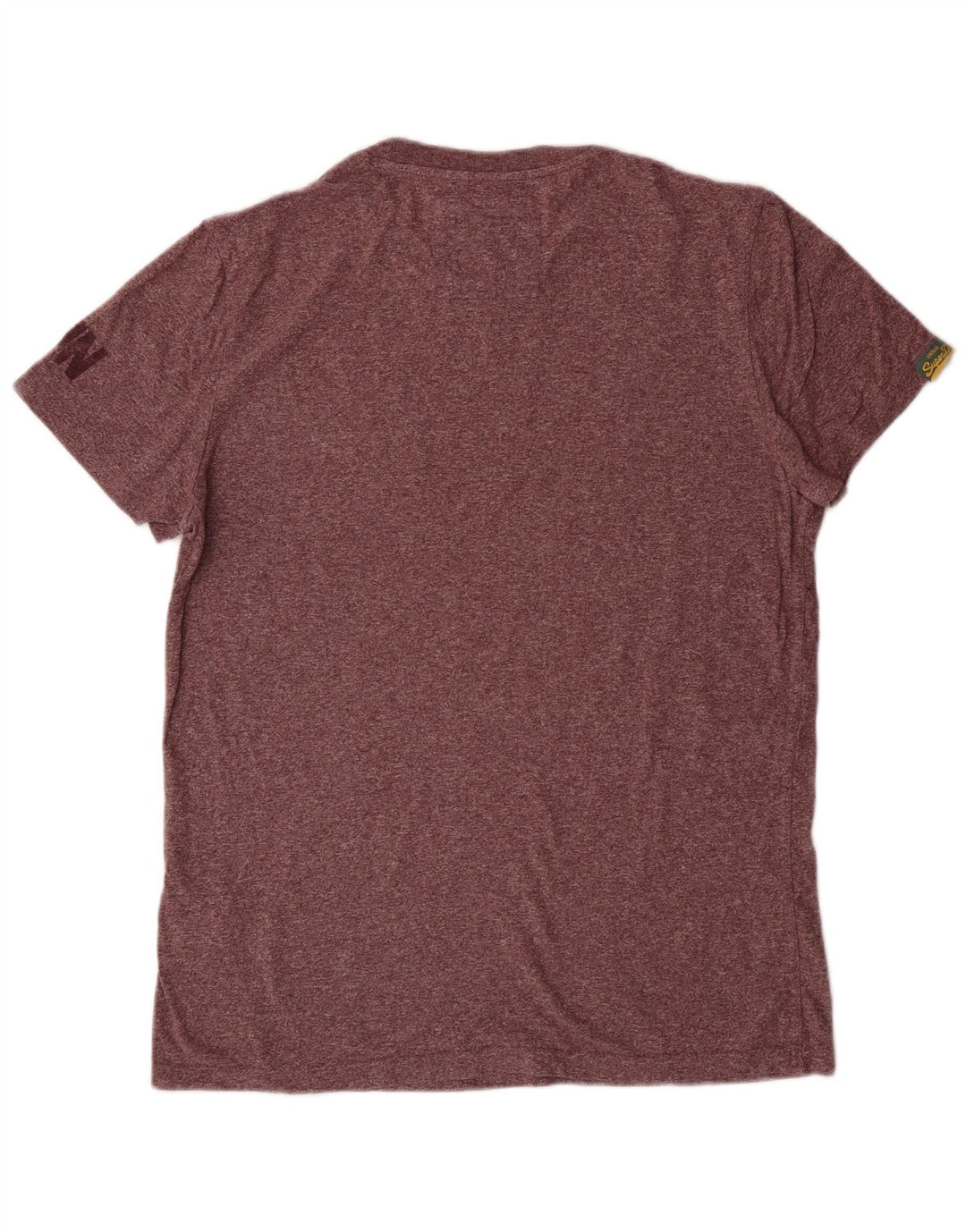 Женская футболка с рисунком Superdry, большой темно-бордовый хлопок с крапинками