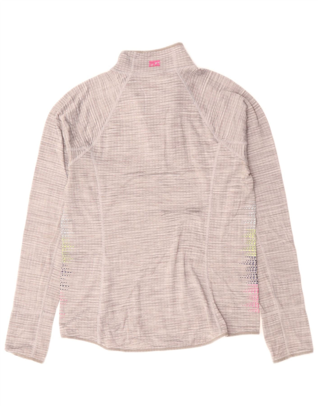 Fila Женский пуловер с воротником на молнии, спортивный костюм, Великобритания 14, средний серый в крапинку