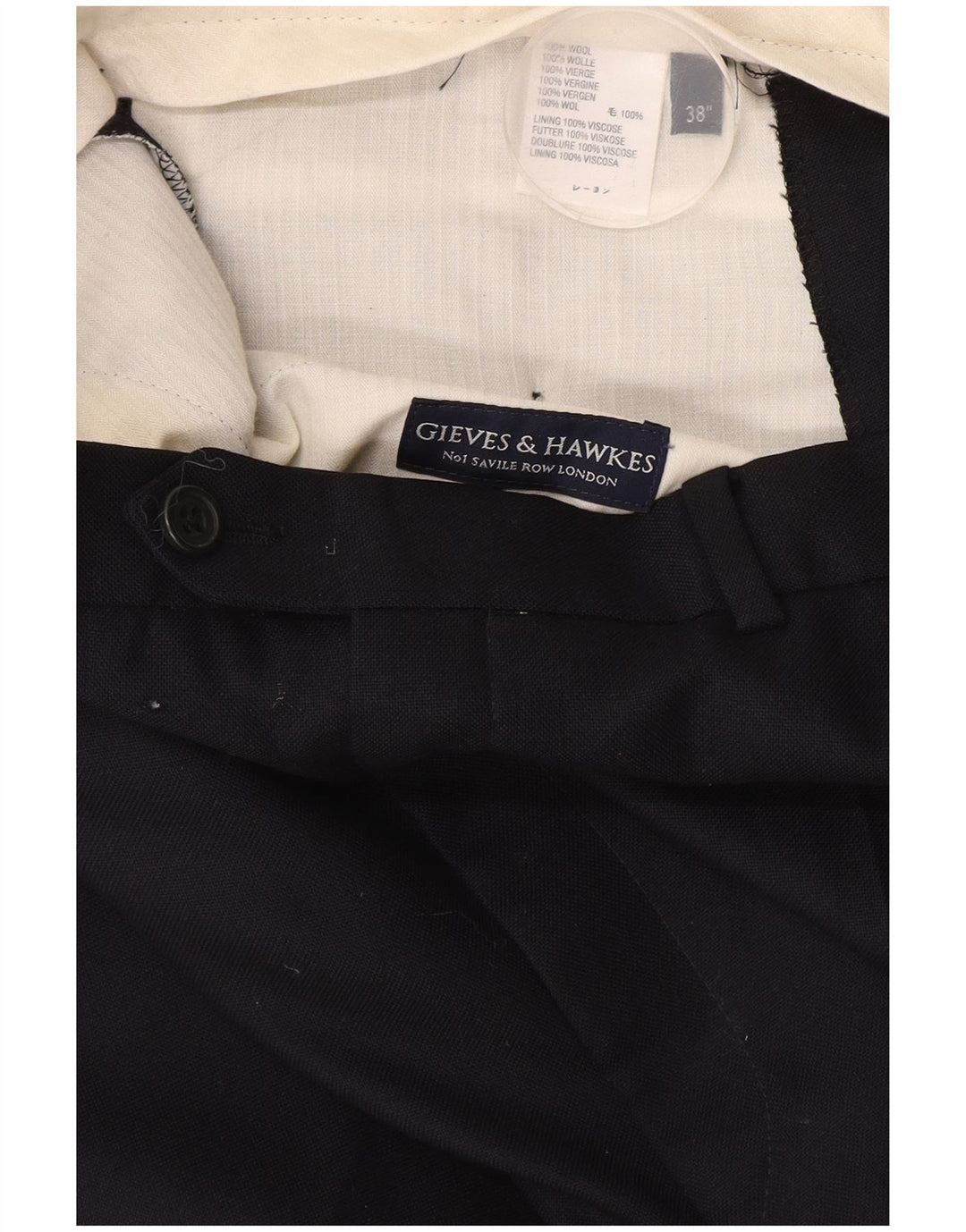 Мужской костюм-двойка Gieves & Hawkes UK 44 2XL W38 L30 Темно-синий