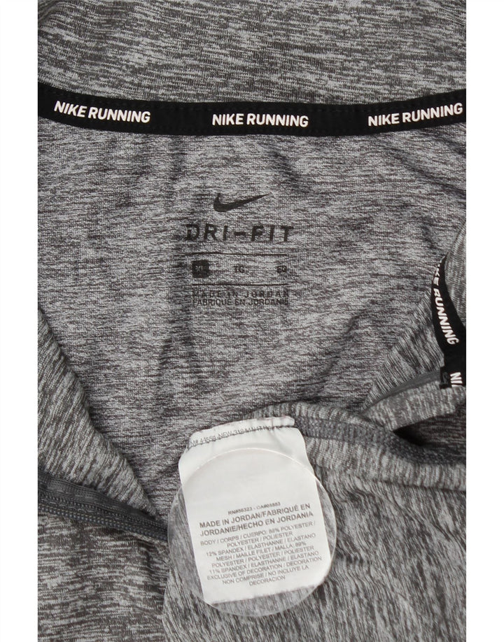 Мужской пуловер с воротником на молнии Nike, XL, серый полиэстер с крапинками