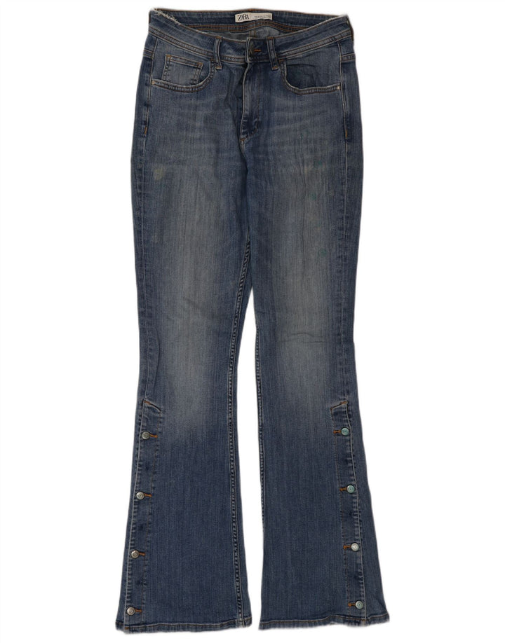 Женские расклешенные джинсы Zara EU 38 Small W28 L32 Синие