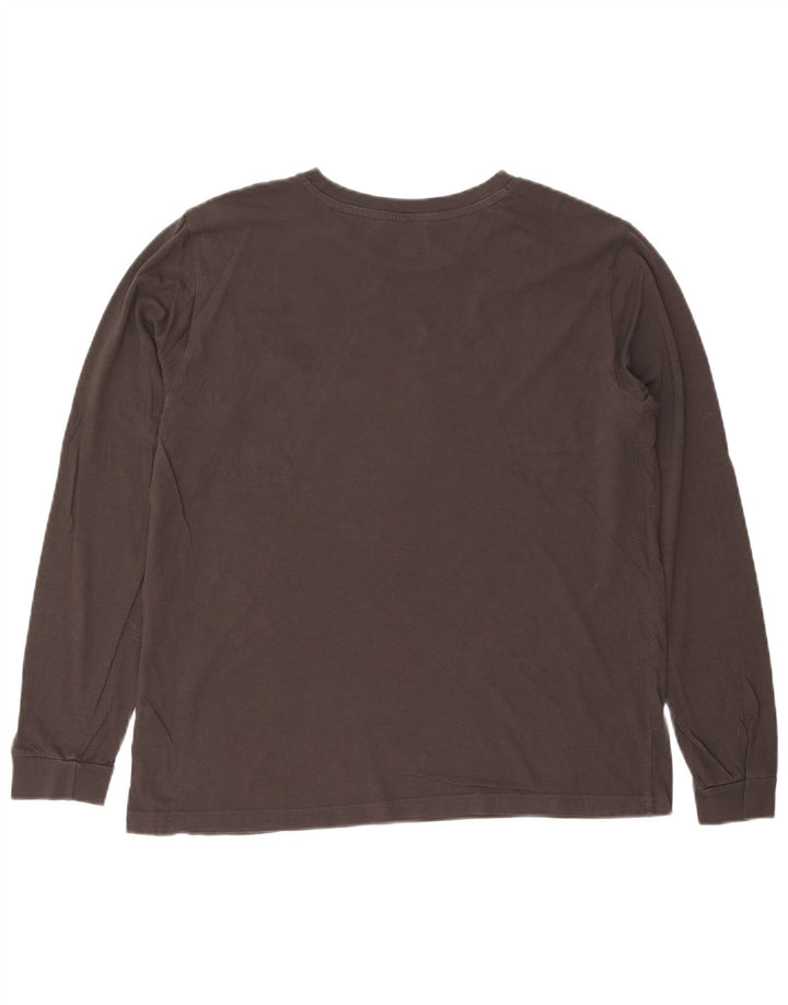 LEE Mens Regular Fit Graphic Top Long Sleeve Large Grey Cotton