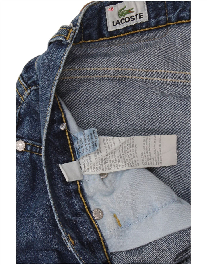 Мужские прямые джинсы Lacoste, размер 48 XL W36 L31, синий хлопок