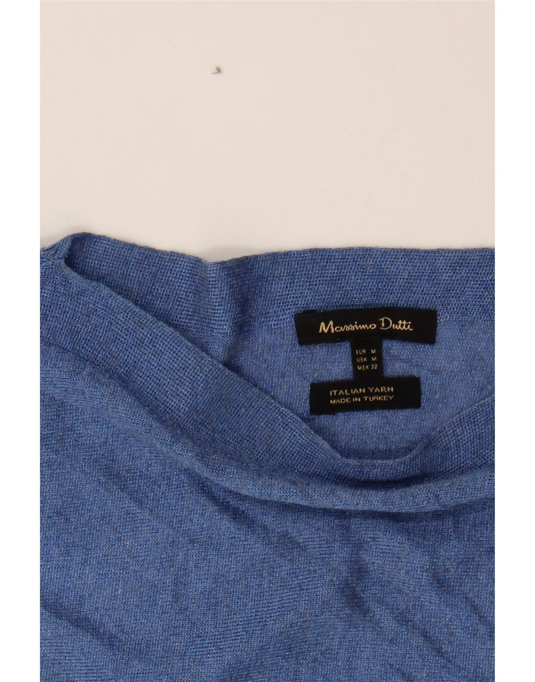 MASSIMO DUTTI Womens Boat Neck Jumper Sweater UK 14 Medium Navy Blue Vintage Massimo Dutti and Second-Hand Massimo Dutti from Messina Hembry 