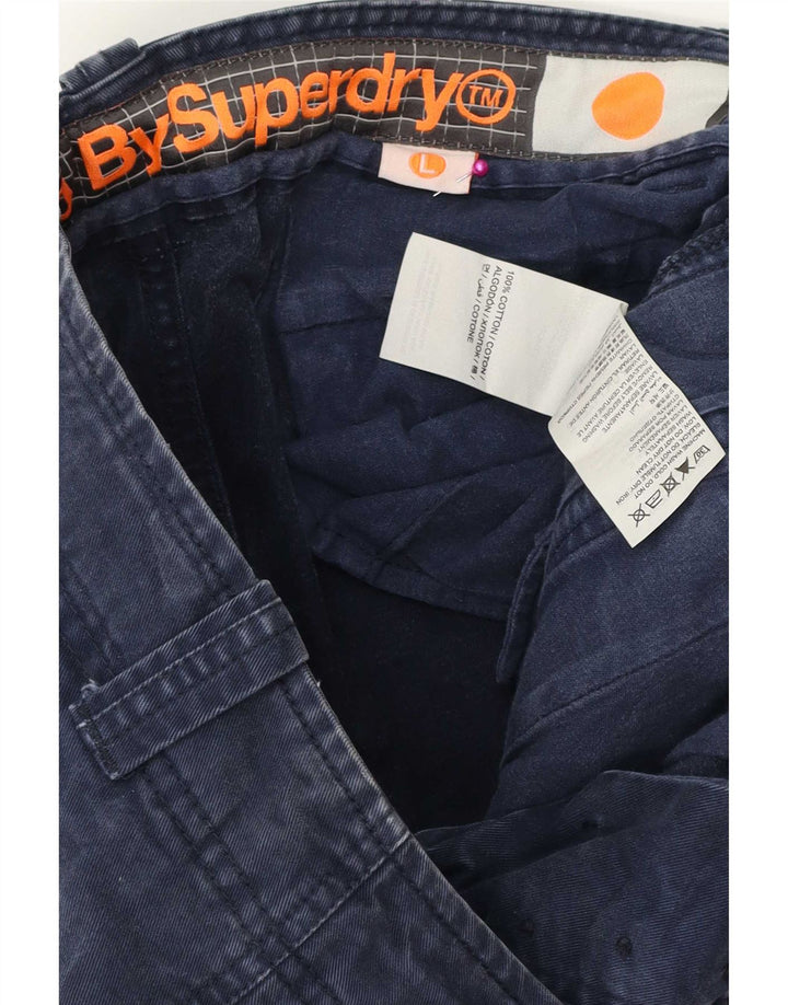 Мужские шорты-карго Superdry, большие W34, темно-синие, хлопок