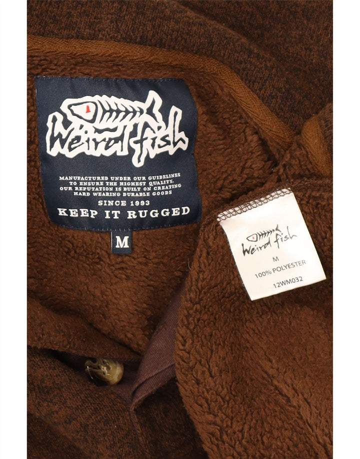 Мужской джемпер с капюшоном из шерпа Weird Fish, средний коричневый полиэстер в крапинку
