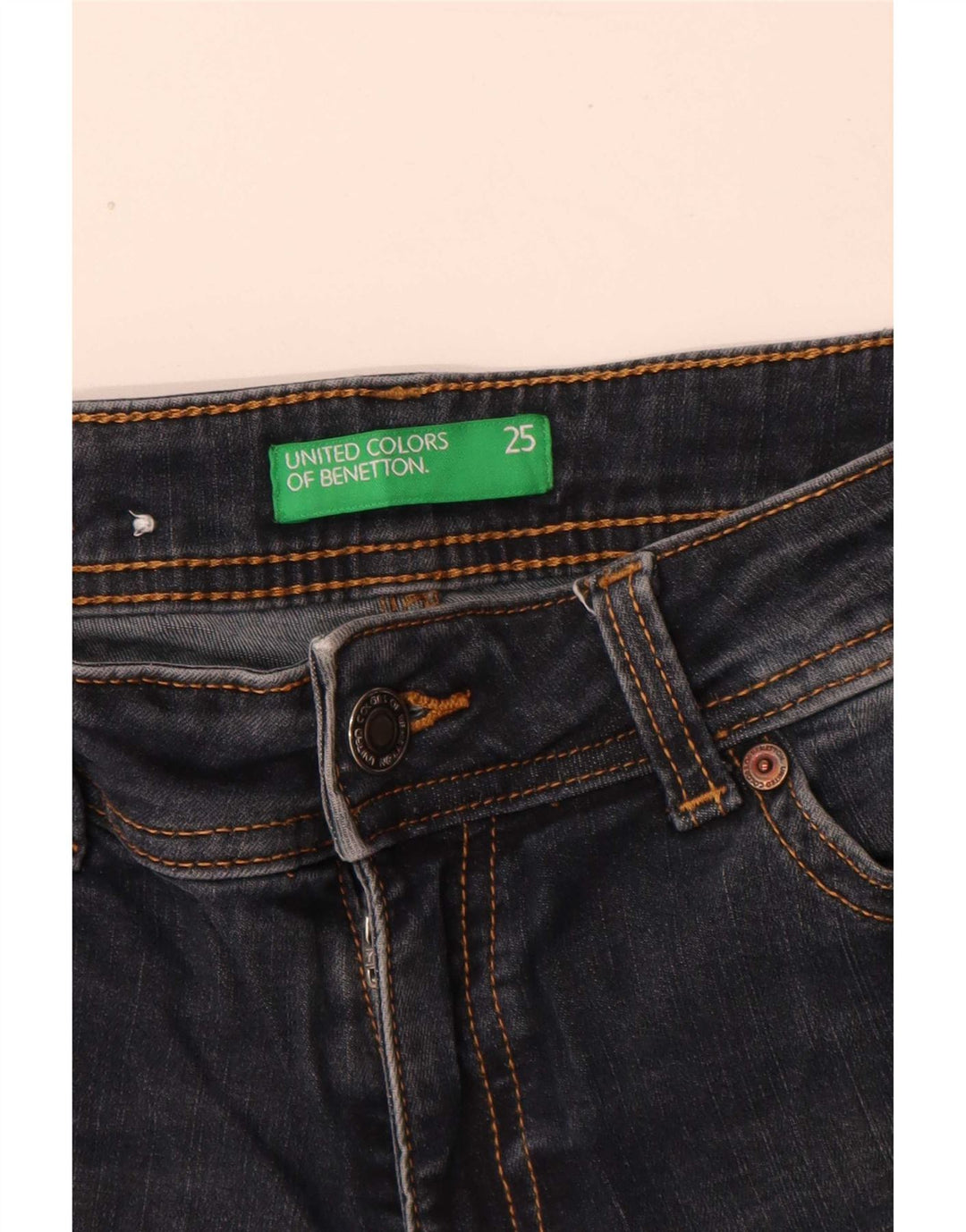 Женские расклешенные джинсы Benetton W25 L33 синие