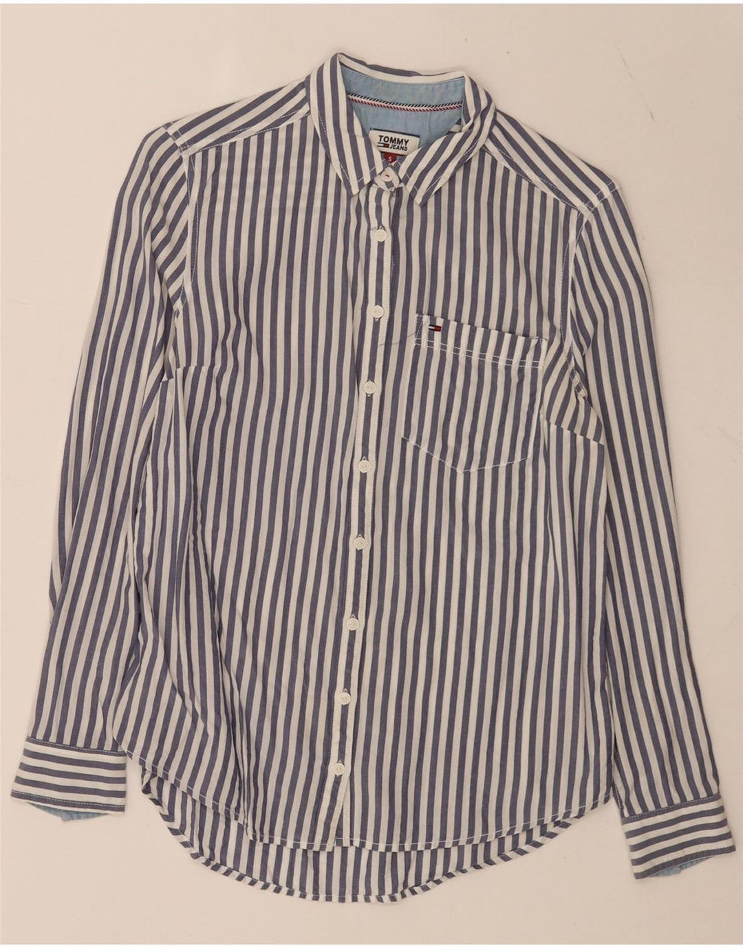 Женская рубашка Tommy Hilfiger UK 10, маленькая синяя полоска