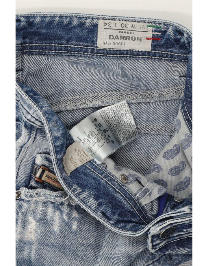 Мужские прямые джинсы Diesel Darron W30 L30, синий хлопок