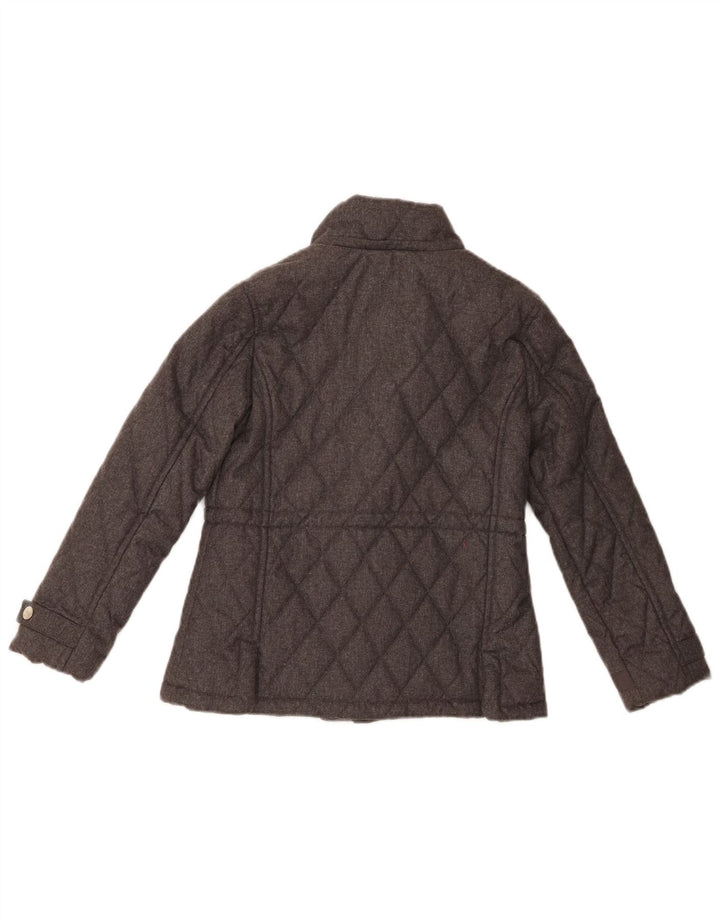 Стеганая куртка Massimo Dutti для девочек 7-8 лет, серый полиэстер