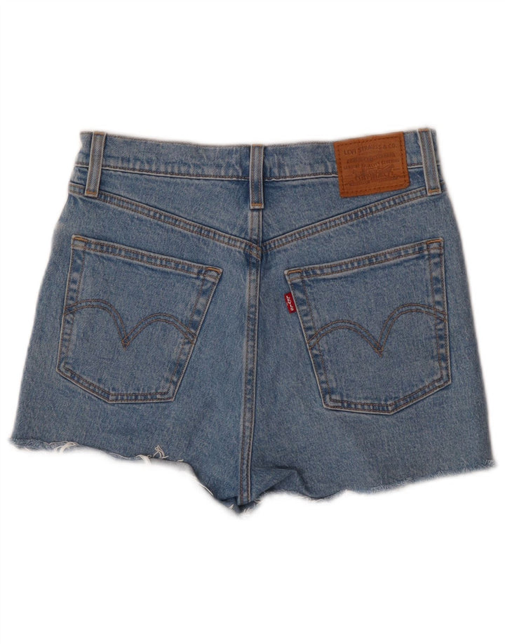 Женские джинсовые шорты Levi's W28, хлопковые, среднего синего цвета