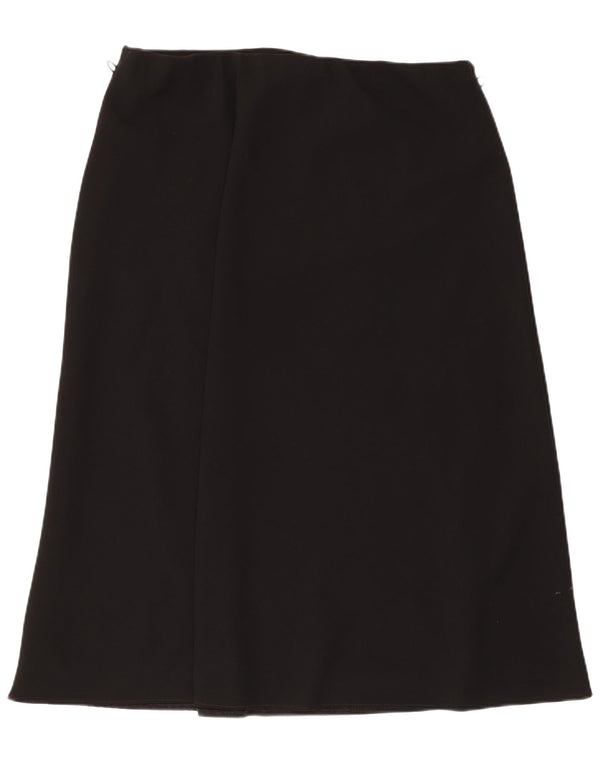Женская юбка трапециевидного силуэта Marks & Spencer UK 18 XL W36, черный полиэстер