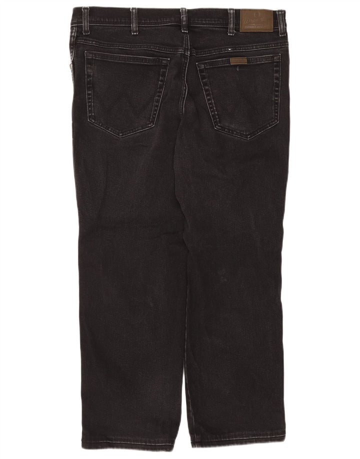 Мужские прямые джинсы Wrangler W38 L27, черный хлопок