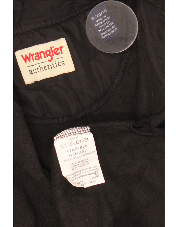 Мужской свитшот с воротником на молнии Wrangler XL, черный полиэстер