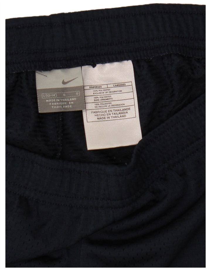 Женские спортивные шорты Nike, США, 12/14, большие темно-синие, полиэстер с цветными блоками