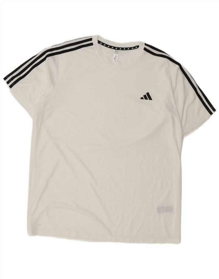 Adidas Мужская футболка Aeroready Top XL Белый полиэстер
