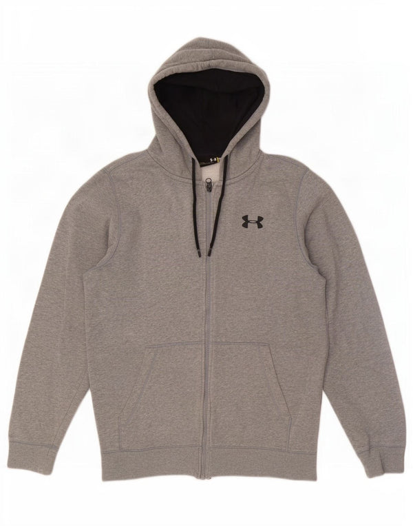 Мужской свитер с капюшоном на молнии Under Armour, маленький серый в крапинку