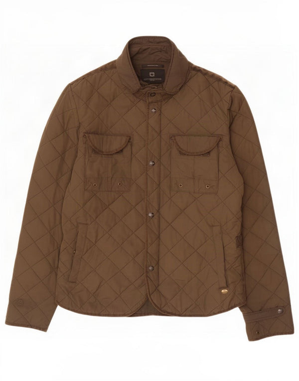 Мужская стеганая куртка Scotch & Soda UK 40, большой цвет хаки, полиэстер