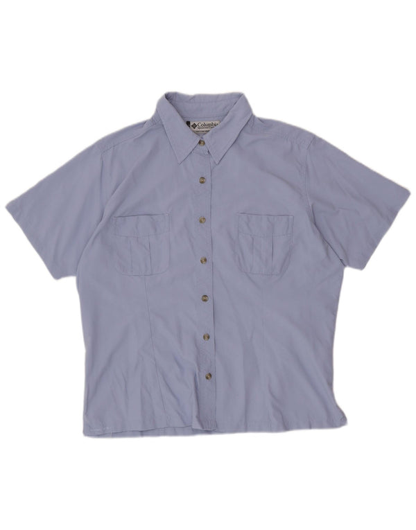 Женская рубашка с коротким рукавом COLUMBIA UK 18 XL, фиолетовый нейлон