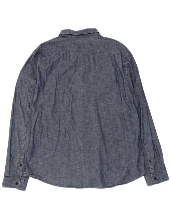 Мужская рубашка Cos XL, синяя, хлопок