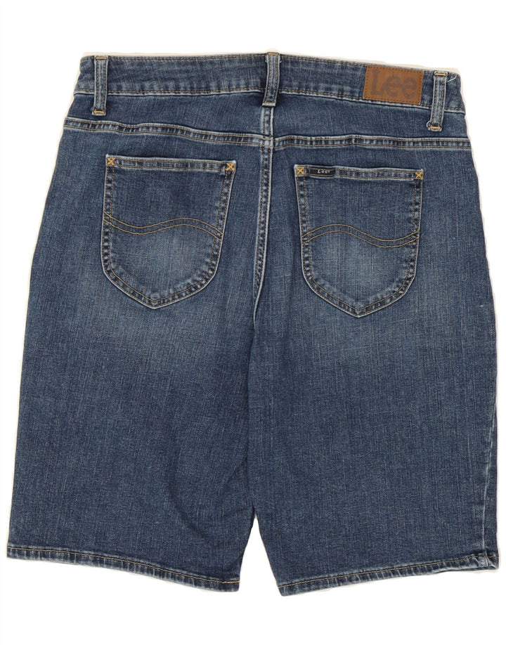 LEE Womens Regular Fit Mid Rise Denim Bermuda Shorts US 12 Large W32 Blue Vintage Lee and Second-Hand Lee from Messina Hembry 