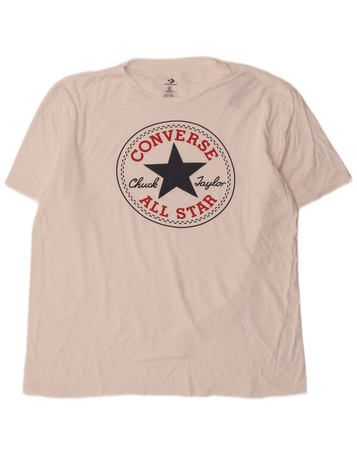 Мужская футболка Converse с рисунком, большой белый хлопок